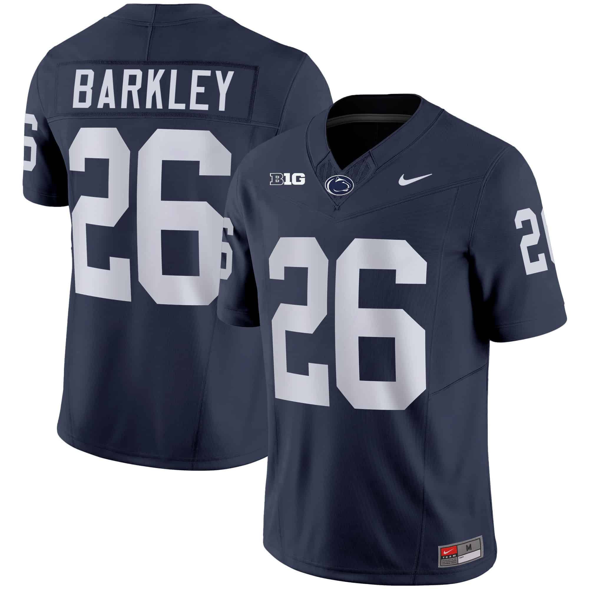 Men Penn State Nittany Lions #26 Barkley Drak Blue 2024 Nike Vapor Limited NCAA Jersey style 1->ncaa teams->NCAA Jersey